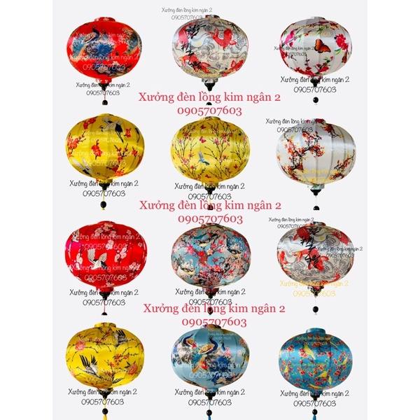 Đèn lồng hội an vải phi 3d treo trung thu vietnames lanterns