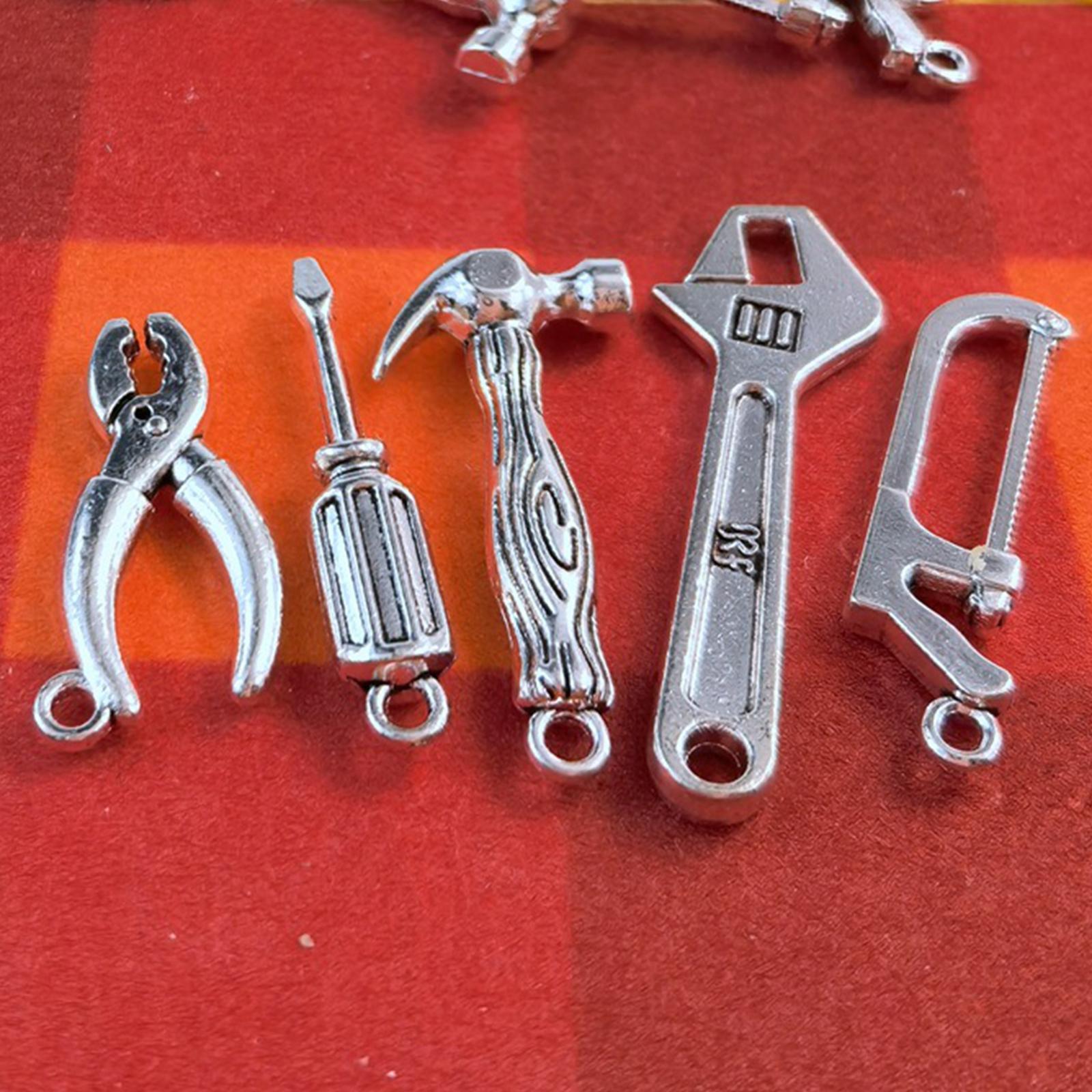 5x 1/12 Miniature Miniature Multi Tool Set Alloy Repair Tool Set Model for Ornament Creative Toys Pretend Play Accessories Decoration