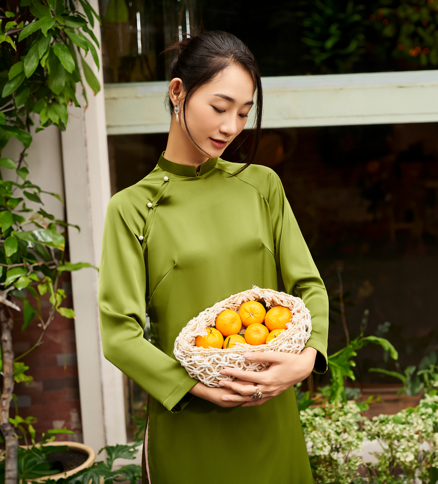 Áo Dài Lê Phổ Trà ADA003 thời trang thiết kế Hity