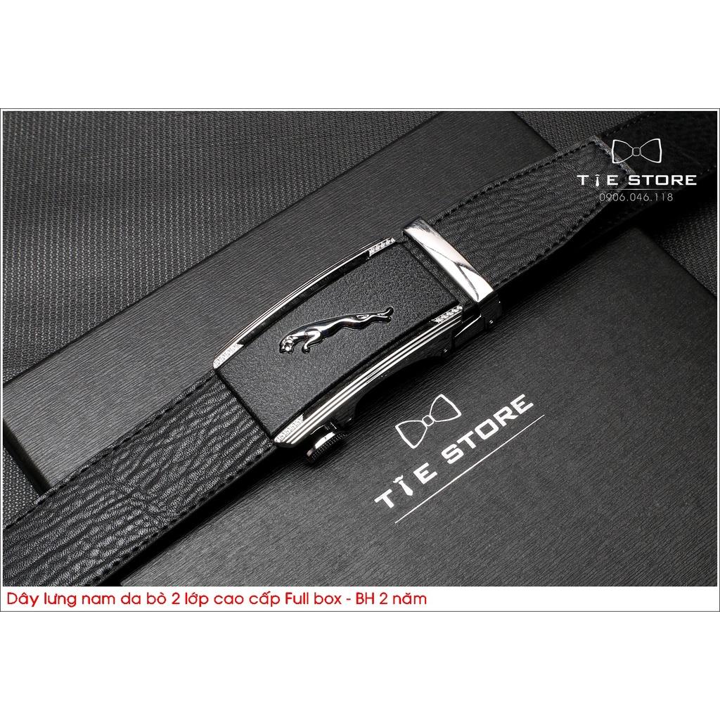 Thắt Lưng Nam Da bò 2 lớp cao cấp BH 2 năm Full box - Khóa tự động hình báo