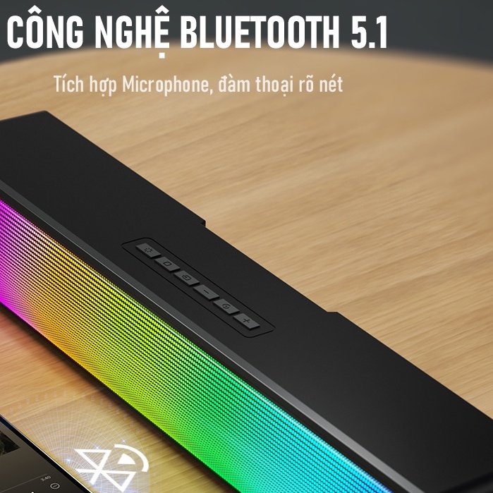 Loa Thanh Bluetooth Soundbar ROBOT RB580 10W Ultra Bass Hiệu Ứng RGB Hỗ Trợ Kết Nối Thẻ Nhớ - Hàng Chính Hãng