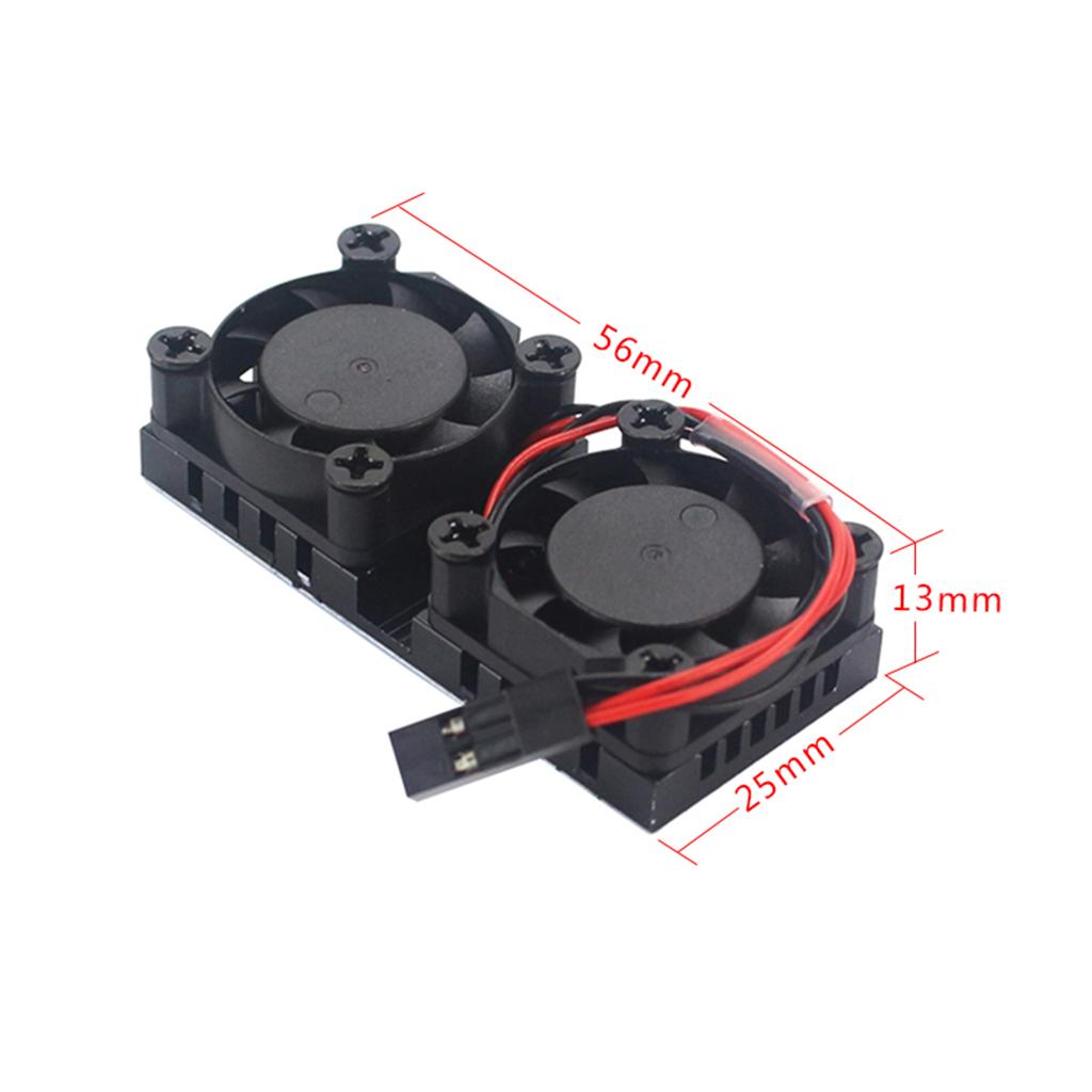5V 0.3A Fan Cooling System Module with Heatsink for Raspberry Pi 3B/2B/B+, Dual Fan Cooler Fan