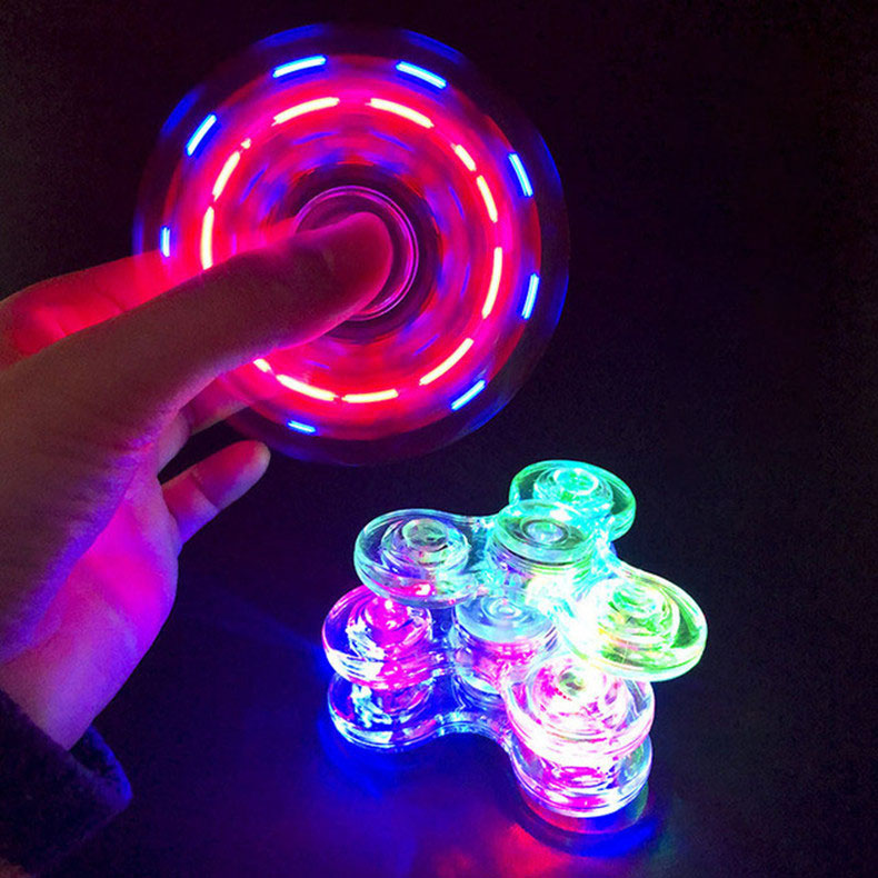 Con Quay Spinner Đồ Chơi Đèn Led Phát Sáng Xả Stress Bằng Nhựa ABS Cho Mọi Lứa Tuổi BAFABY