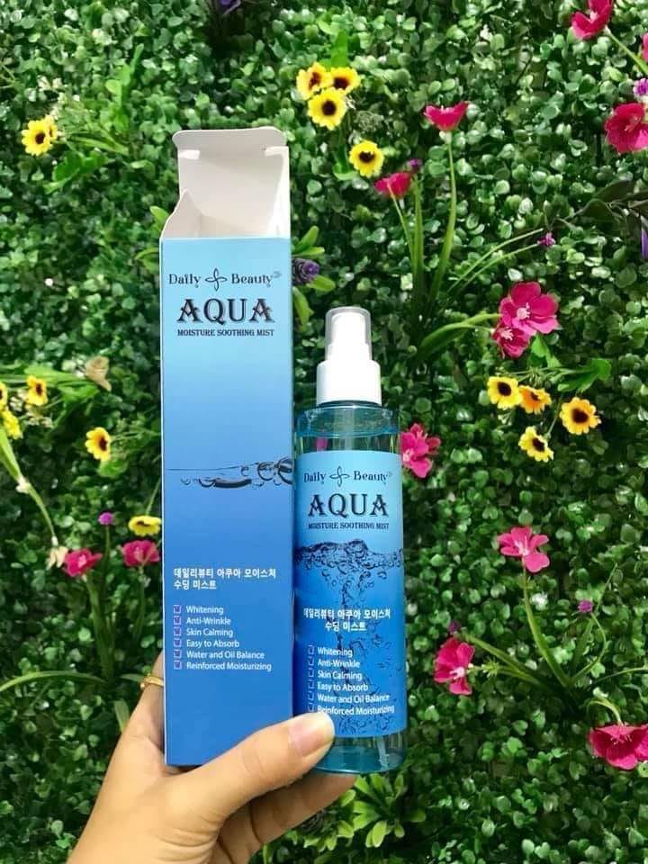 Xịt khoáng Daily Beauty R&amp;B Aqua Moisture Soothing Mist chính hãng LB Cosmetic Hàn Quốc chiết xuất 100% tự nhiên, cấp ẩm tức thì, cân bằng da, làm mềm da, kháng khuẩn, se lỗ chân lông, làm sáng da, ngừa lão hóa, giữ lớp trang điểm mềm mịn lâu trôi, 150ml