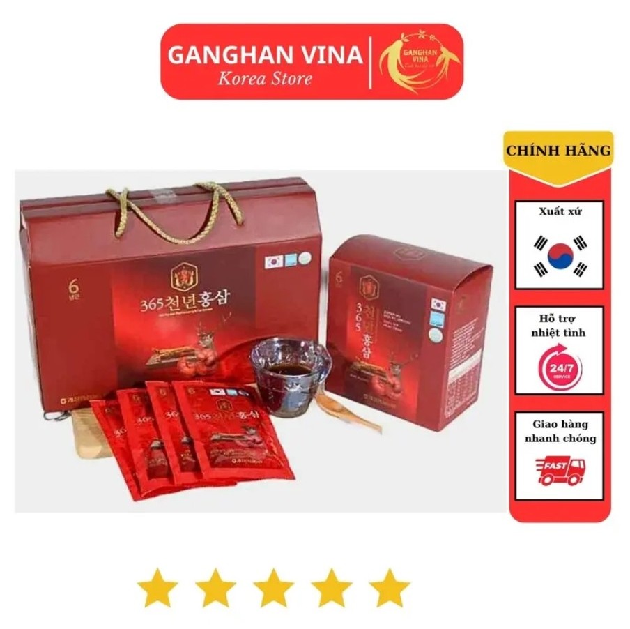 Nước Hồng Sâm Linh Chi Nhung Hươu 365 Hansusam Hàn Quốc