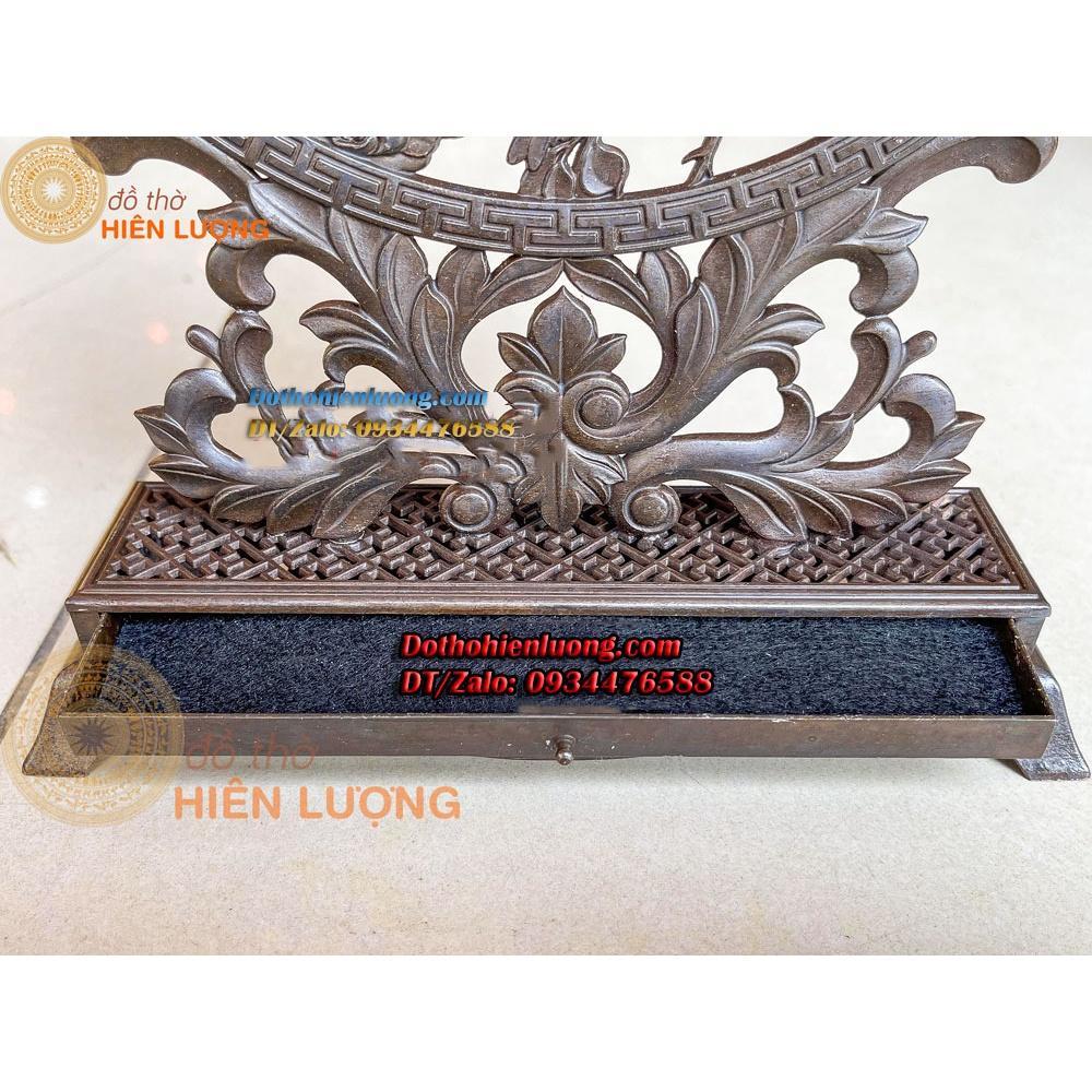 Lư Xông Trầm Treo Quả Hồ Lô Màu Nâu Bằng Đồng Nguyên Chất Kích Thước 18x6x25cm, Nặng 0,9kg Đẹp
