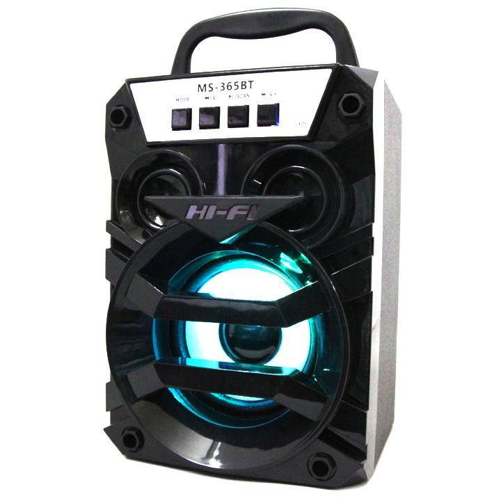 LOA GỖ BLUETOOTH XÁCH TAY CÓ ĐÈN LED MSAT