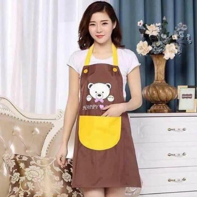 Tạp dề gấu trắng siêu kute