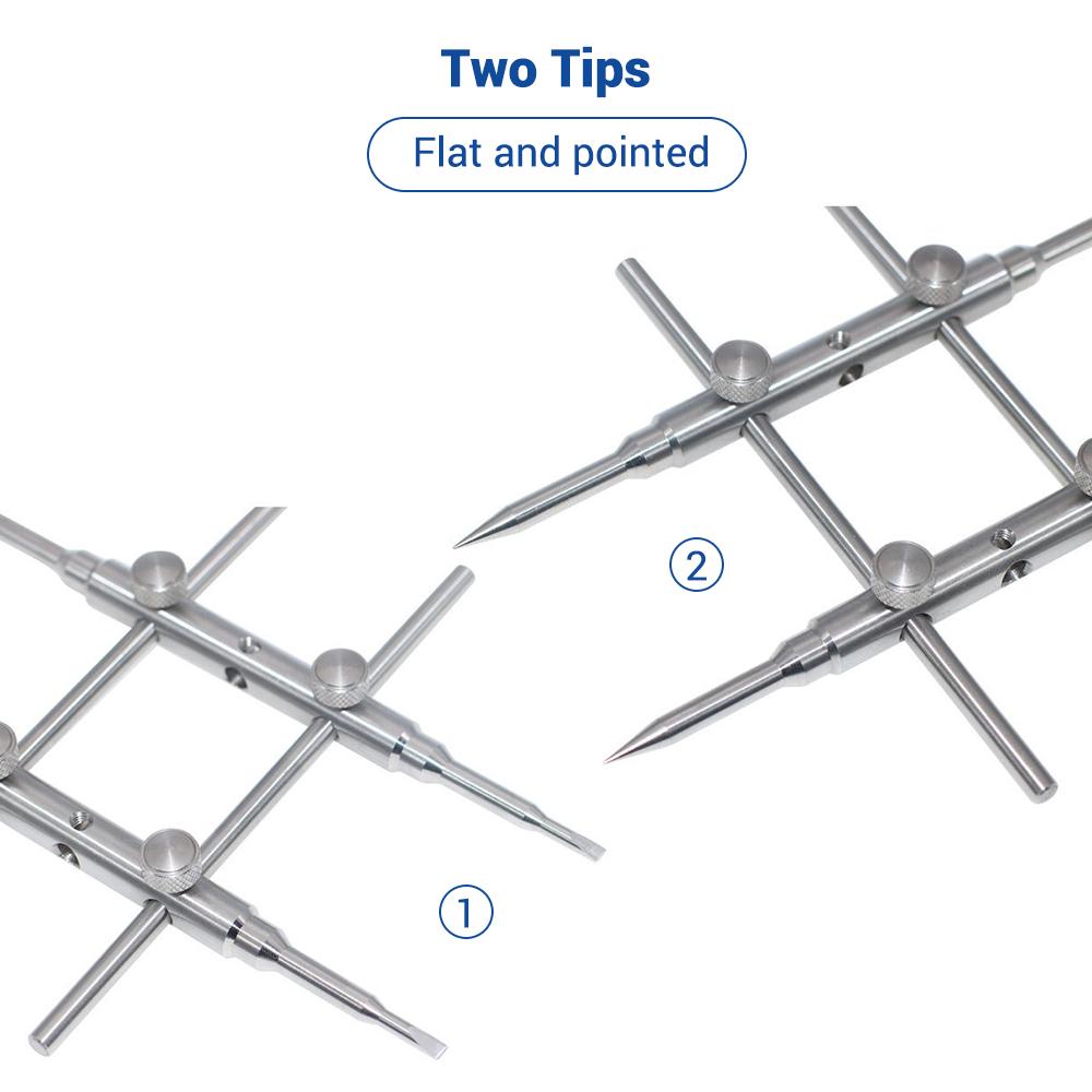 Repair Tool Camera Tool Detachable Tic-tac-toe Tool for Camera Lens with 2 Tips Lens Repair Set Flat Pointed 4 Screws 1