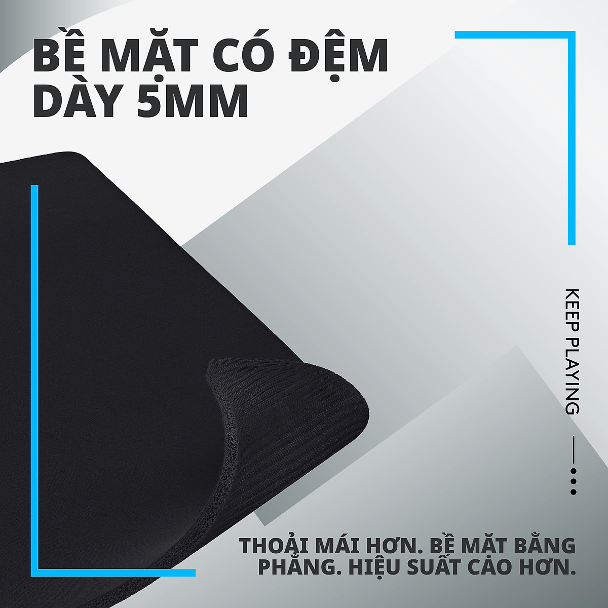 Bàn di chuột game Logitech G740 chống trượt kích thước 460 x 600 x 3 mm (dài x rộng x dày) - Hàng Chính Hãng