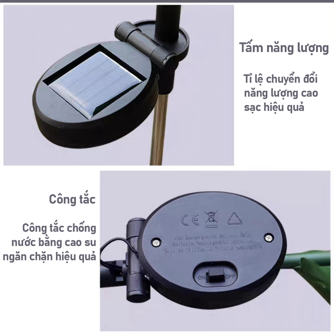 Đèn năng lượng mặt trời trang trí sân vườn hình con sứa. trang trí sân vườn, ban công, lối đi- K1600