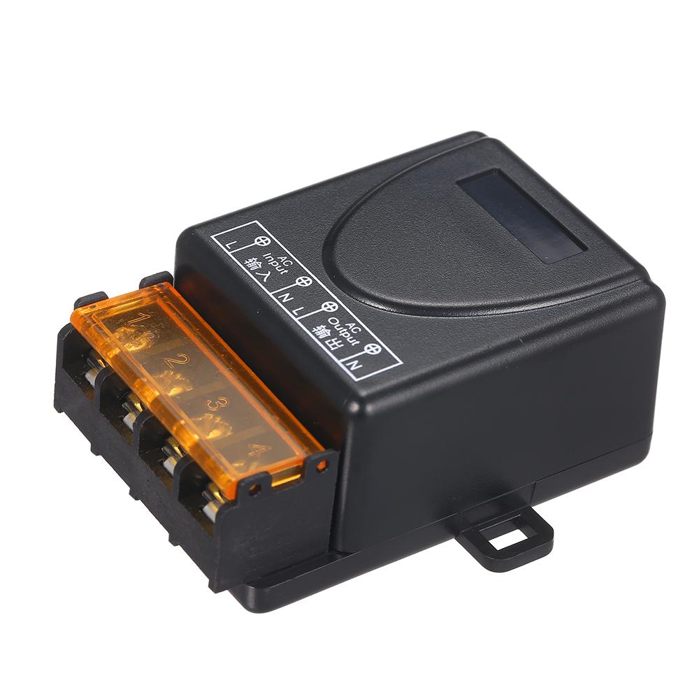Smart Home 433Mhz AC85-220V 1CH Wireless Remote Switch Relay Receiver Transmitter Universal Remote Control Switch Module and 2PCS RF Transmitter Remote Controls 1527