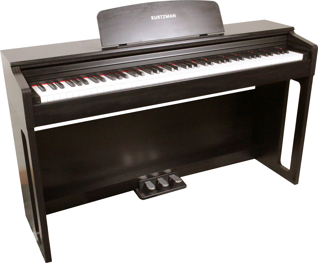 Đàn Piano điện cao cấp, Home Digital Piano - Kzm Kurtzman KS1 Bluetooth - Dáng Upright, Bluetooth 5.0 - Màu nâu đen (DR) - Hàng chính hãng