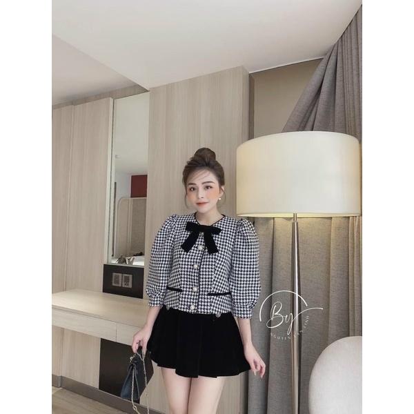 Áo Dạ Ziczac Kèm Tang Nơ 2 Lớp Dày Dặn, Áo Dạ Kẻ Siêu Xinh Có Ảnh Thật Kèm Video