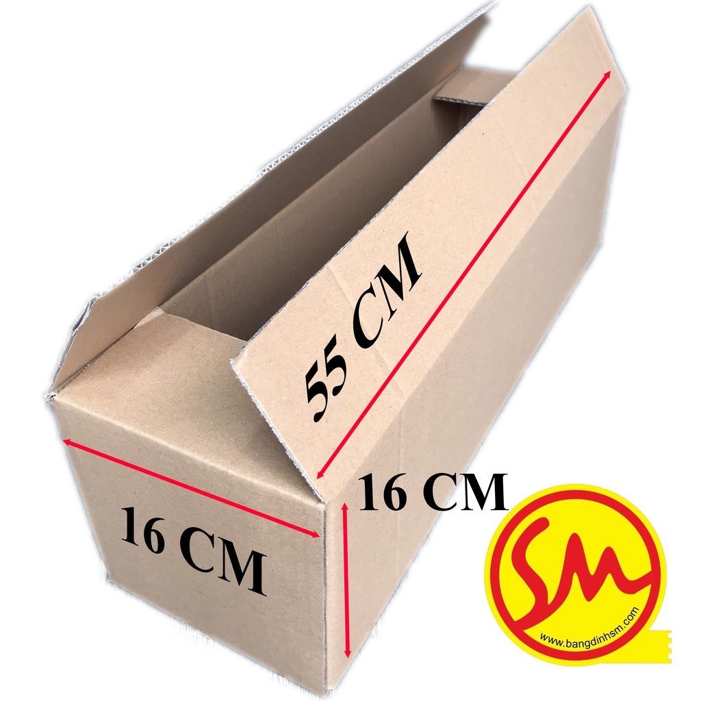 THÙNG CARTON, HỘP GIẤY CARTON 3 lớp 55x16x16 sóng B chuyên dùng ĐÓNG GÓI CÁC SẢN PHẨM, VẬN CHUYỂN MỘT CÁCH DỄ DÀNG