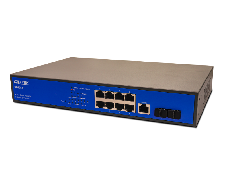 Switch APTEK SG2082P 8 Port PoE L2 Managed - Hàng chính hãng