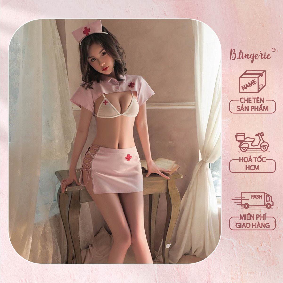 Bộ Cosplay Cô Y Tá Quyến Rũ - B.Lingerie