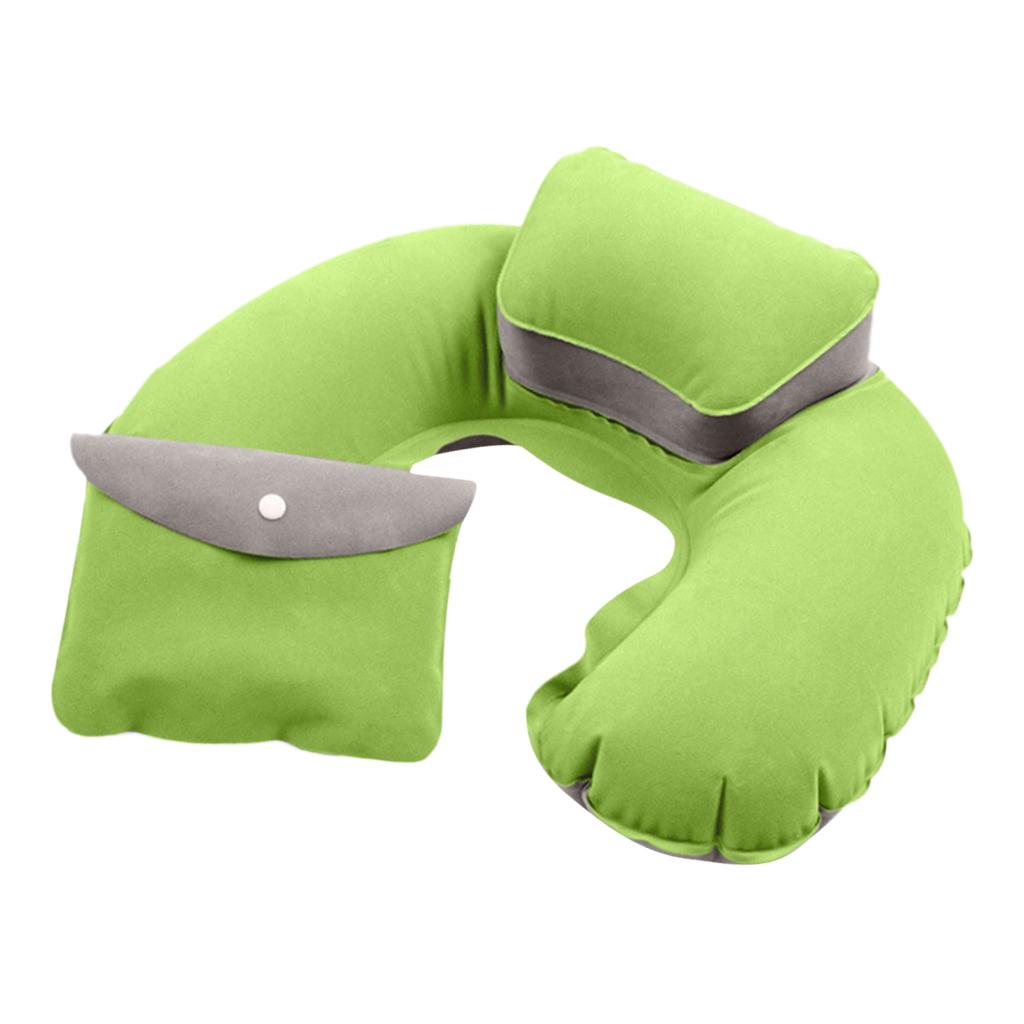 Travel Plane Inflatable U Shape Pillow Comfortable Neck Head Rest Air Soft Cushion