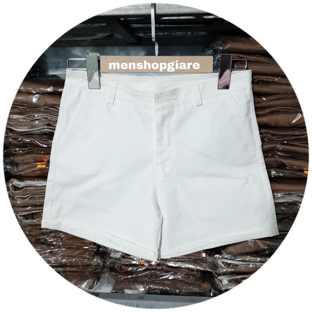 QUẦN SHORT NỮ LƯNG CAO VẢI KAKI CO GIÃN