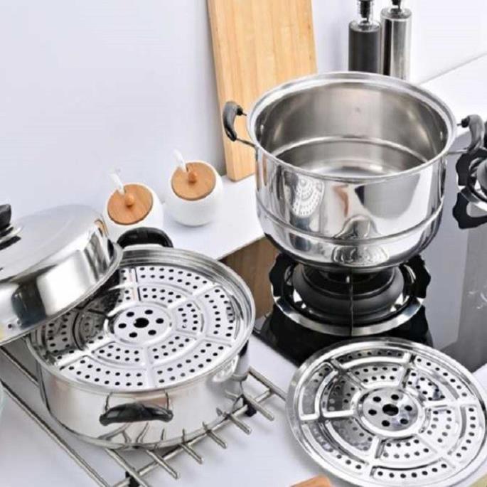 Nồi Hấp Inox 3 Tầng