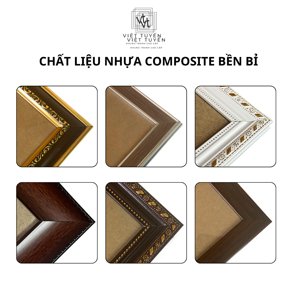 Khung Hình Bằng Khen Viền Bạc Trơn, Chất Liệu Composite kèm Mặt Mica, giá xưởng Việt Tuyến mã 279-B