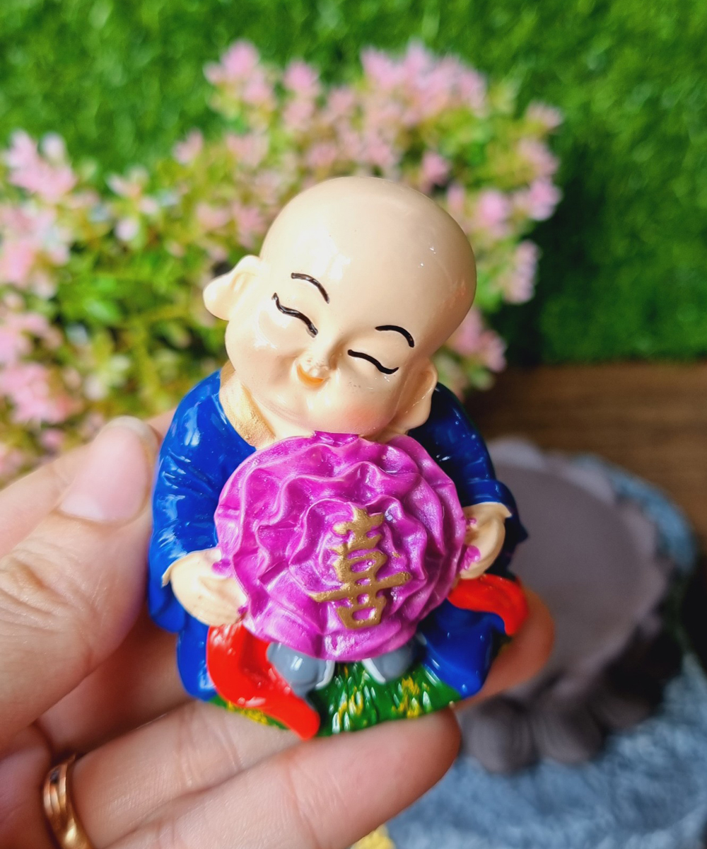 Bộ 05 tượng chú tiểu Ngũ Phúc Lâm Môn 7cm