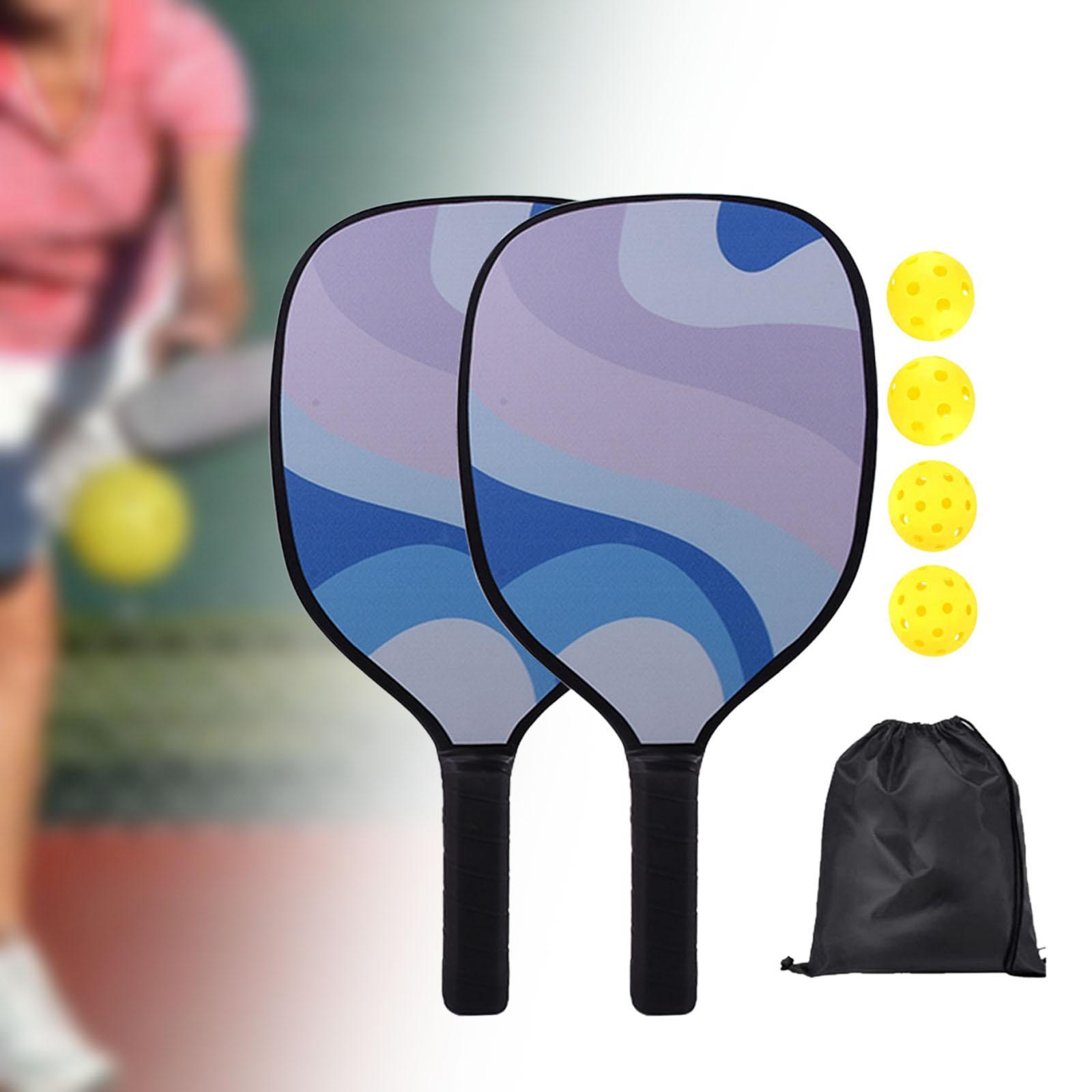2x Pickleball Paddles Set with 4 Balls and Bag for Men Women Indoor Outdoor