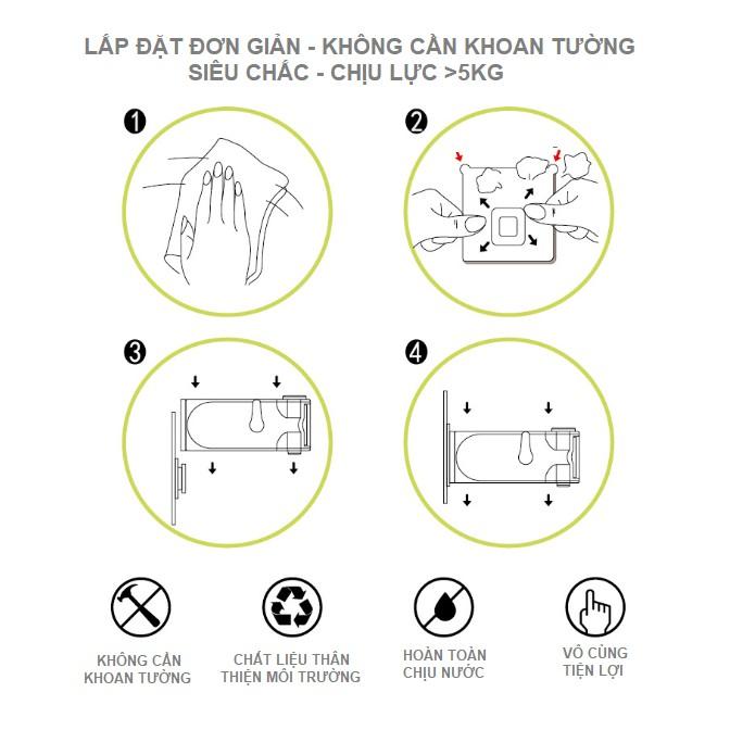 Giá treo cây lau nhà/ chổi gắn tường tiện dụng siêu chắc - Loại tốt