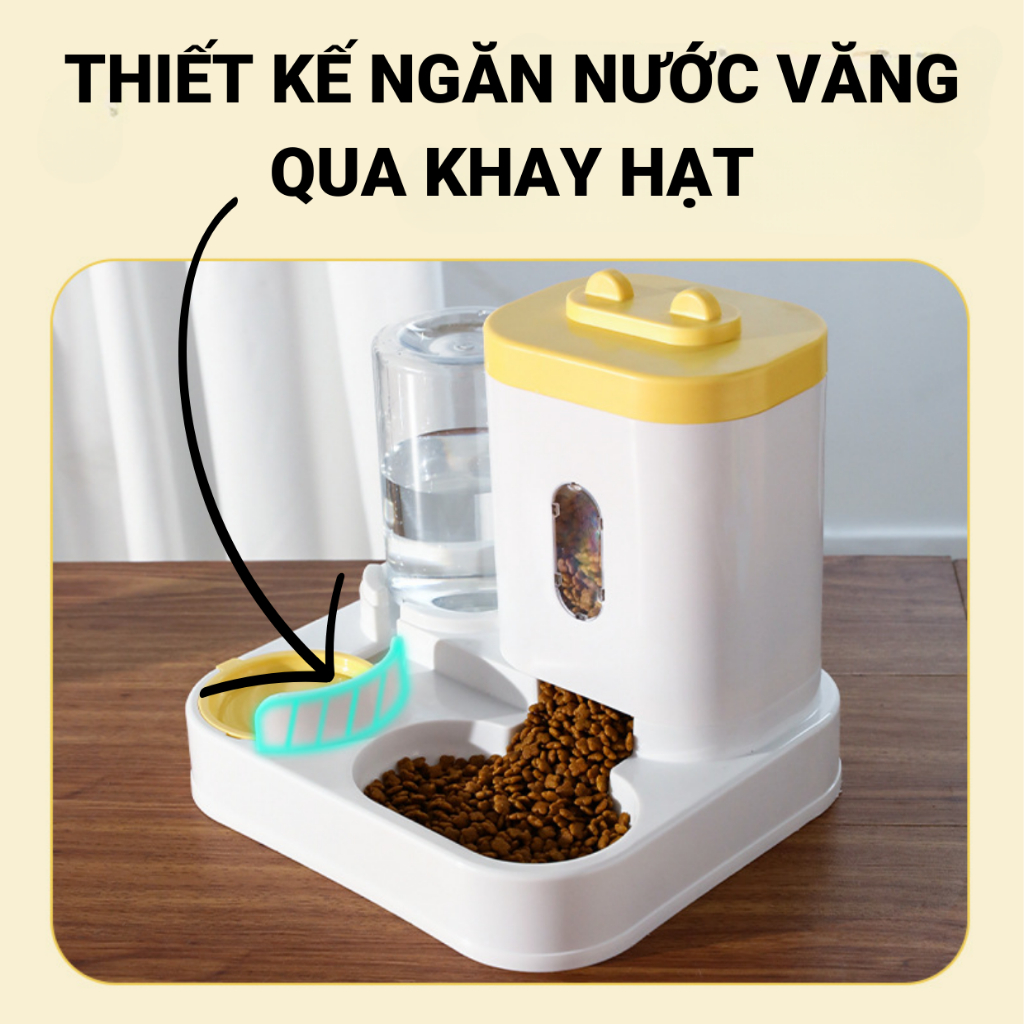 BÌNH ĂN UỐNG TỰ ĐỘNG HÌNH TAI MÈO DÀNH CHO THÚ CƯNG