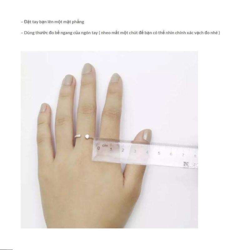 Nhẫn bạc 925 CAO CẤP 1 hàng đính đá lấp lánh đơn giản dễ phối dành cho nữ - Twinkle Silver