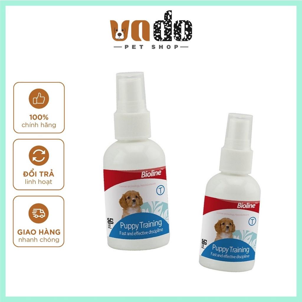 Chai xịt hướng dẫn chó mèo đi vệ sinh đúng chỗ Bioline Puppy Training - 50ml