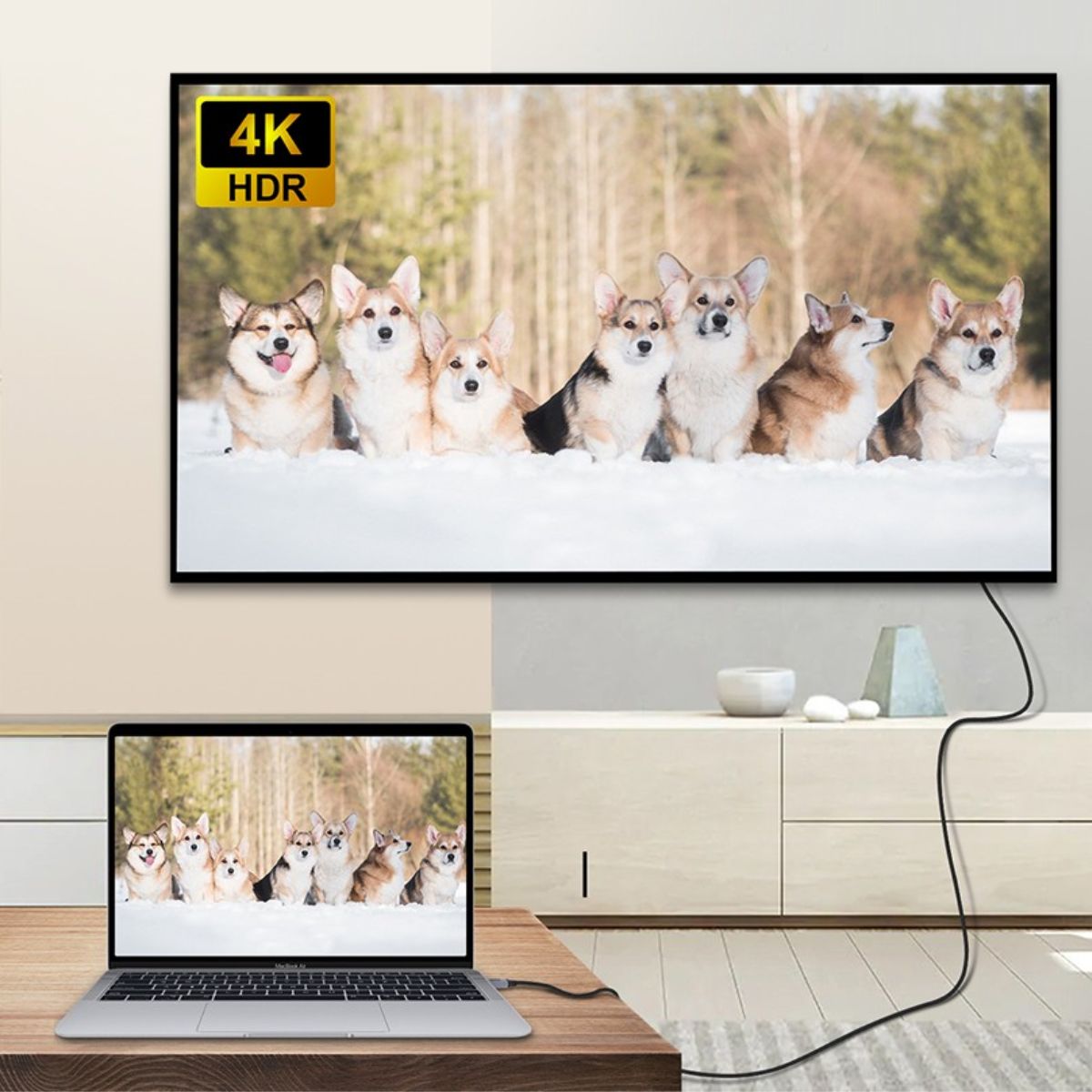 Cáp chuyển Type C sang HDMI 4K@60Hz Choetech XCH-1804 tương thích Thunderbolt 3 dài 1.8M (Hàng chính hãng)