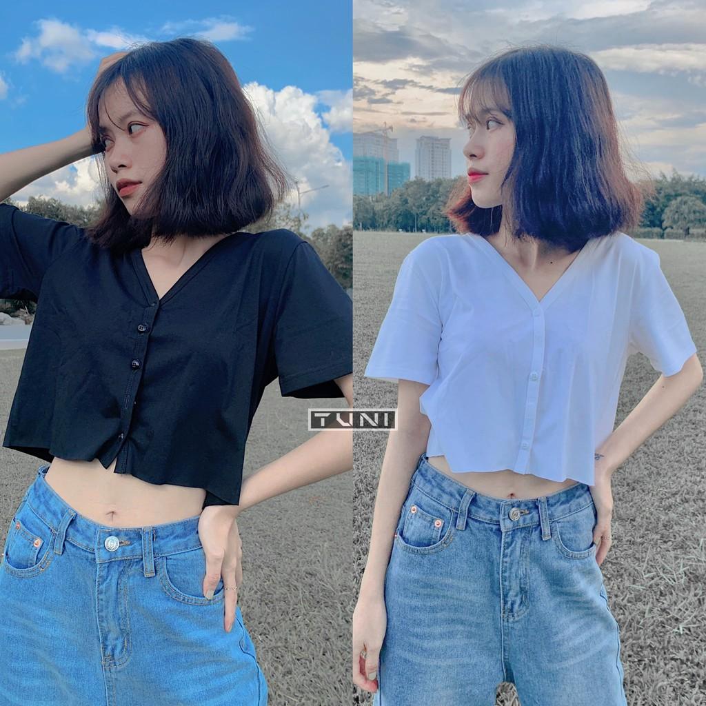 Áo Croptop Nữ UNI Tay Ngắn Form Rộng Ulzzang