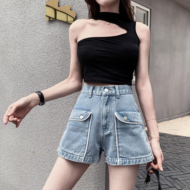 Quần Short Jeans Nữ Túi Viền Ulzzang - Quần Đùi Nữ Jeans SIêu Chất Q39