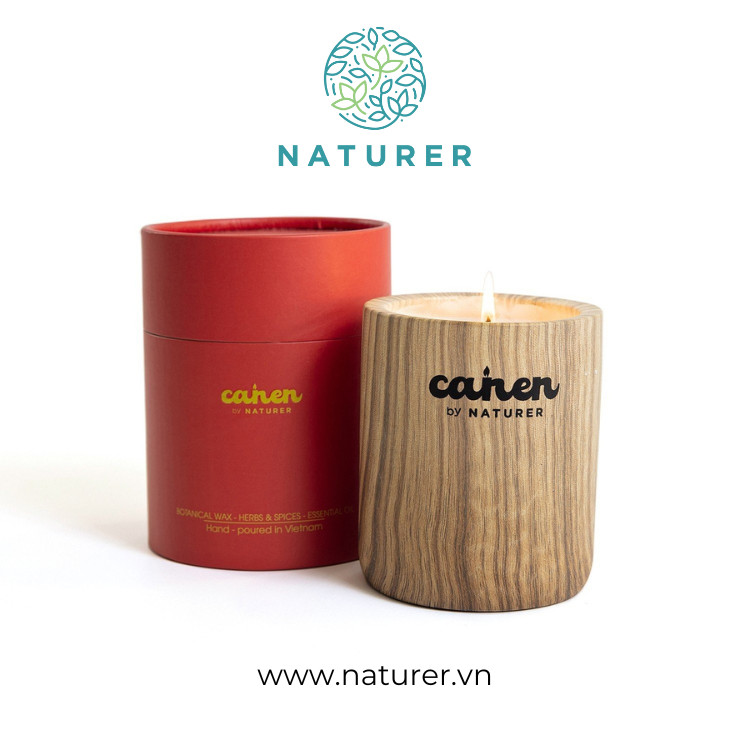 Nến thơm cao cấp Premium Jar - CANEN By NATURER từ sáp đậu nành và tinh dầu thiên nhiên nhập khẩu cao cấp