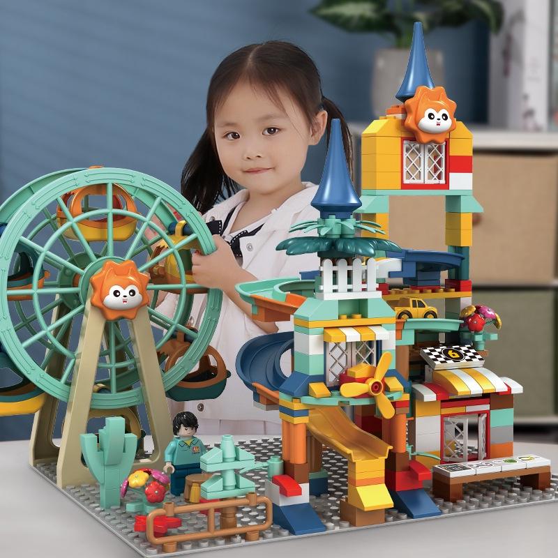 Đồ Chơi Lắp Ráp Vòng Đu Quay xe oto Ferris Giáo Dục Cho Bé