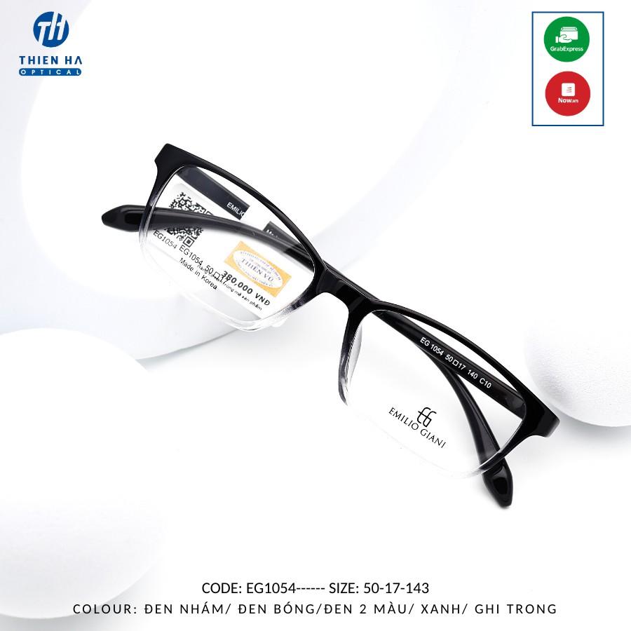 Gọng kính vuông Thiên HÀ Opical nhập khẩu Hàn Quốc, chất liệu nhựa dẻo, an toàn cho da,unisex nhiều màu dễ đeo EG1054