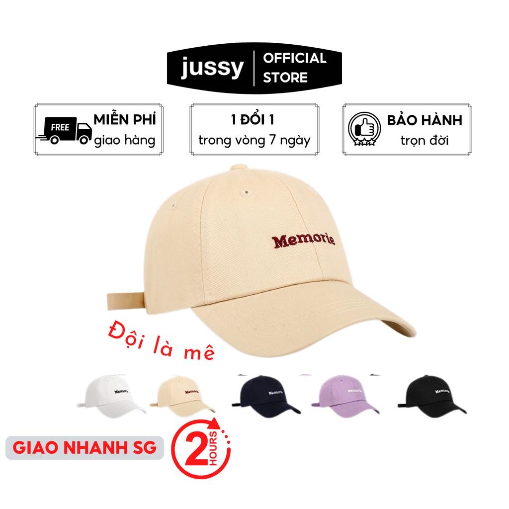 Nón Lưỡi Trai Memorie Cotton Jussy Fashion Nón Kết Nam Nữ Phong Cách Nón Lưỡi Trai Form Mềm Vải Cotton Thoáng Mát Hot