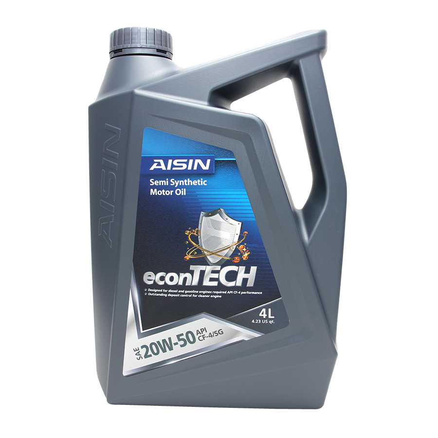 Nhớt động cơ AISIN ECSF2054P 20W-50 CF4 / SG econTECH+ Semi Synthetic 4L