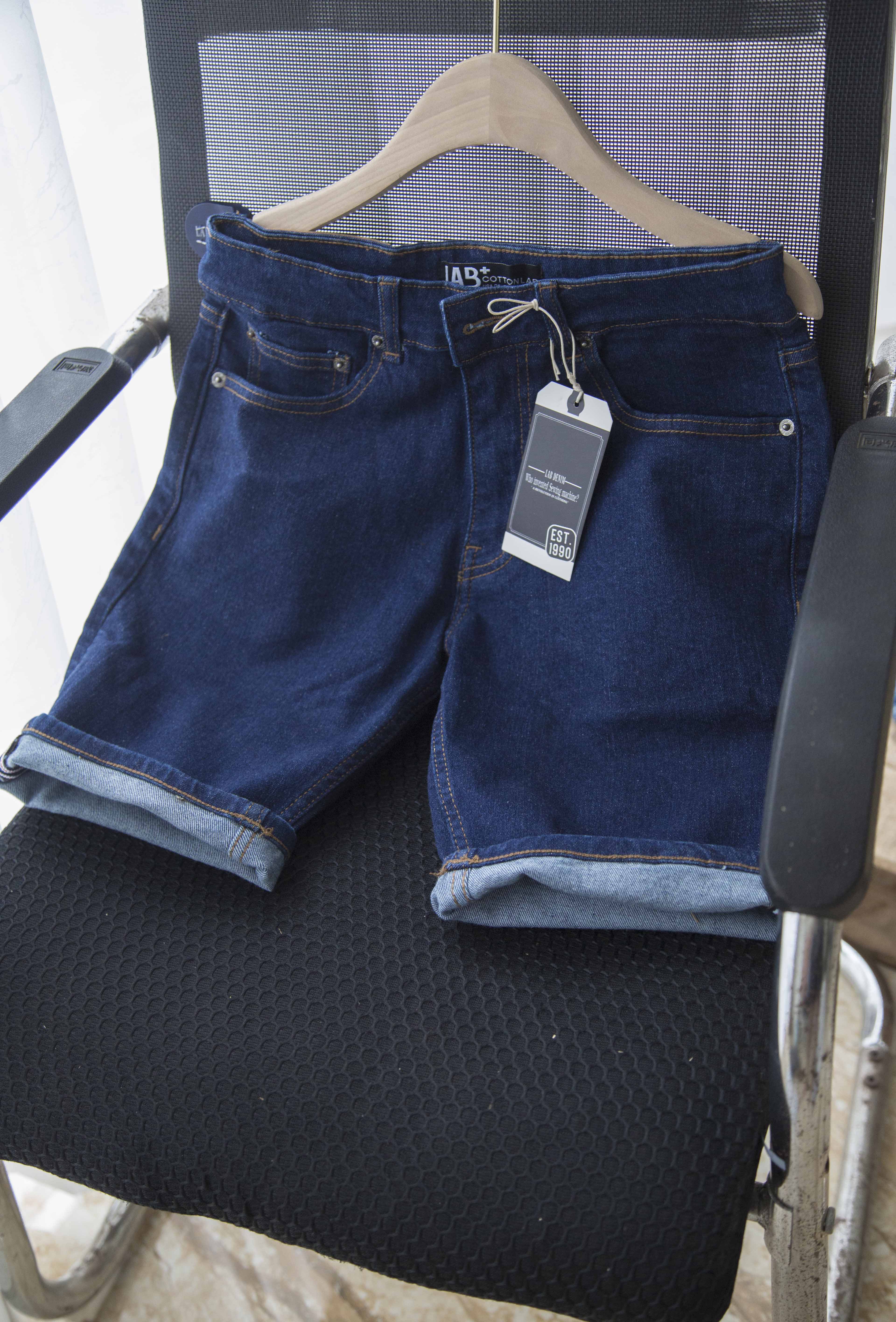 Quần short jean nam indigo cao cấp thương hiệu LAB - S2251