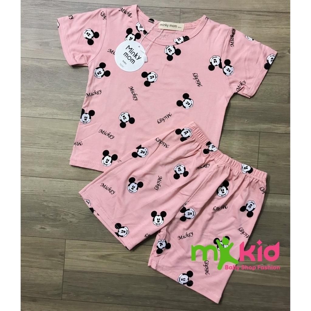 Bộ Cộc Tay Cho Bé FREE SHIP Bộ Minky Mom Cộc Tay Cho Bé Trai Bé Gái Chất Thun Lạnh siêu mềm mịn thoáng mát