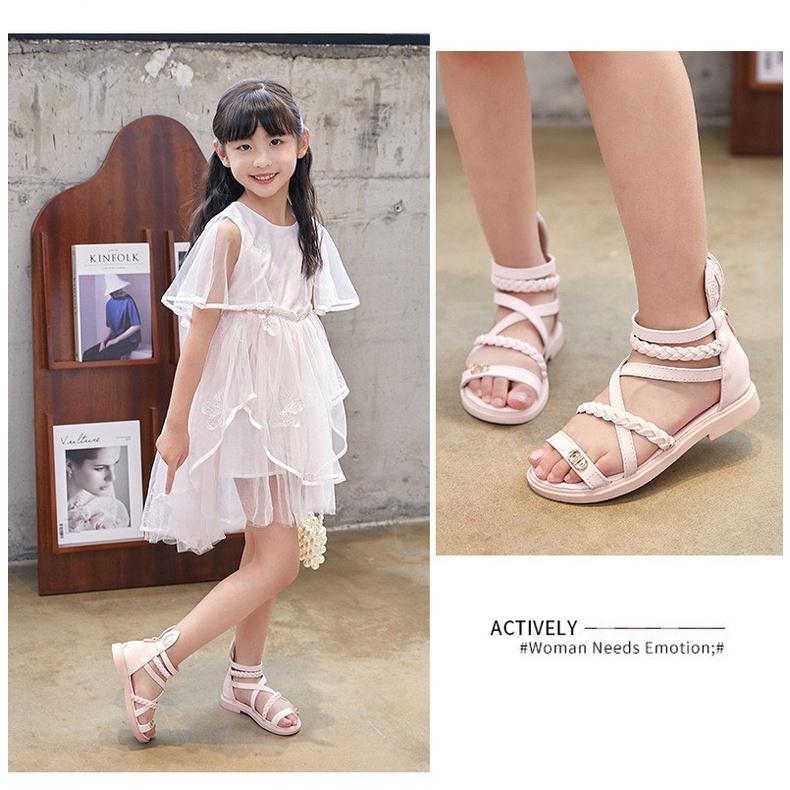 Giày Sandal Đế Mềm Kiểu Tai Thỏ Đáng Yêu Dành Cho Bé Gái Thiết Kế Đế Caosu Chống Trơn Trượt Phong Cách Hàn Quốc 010