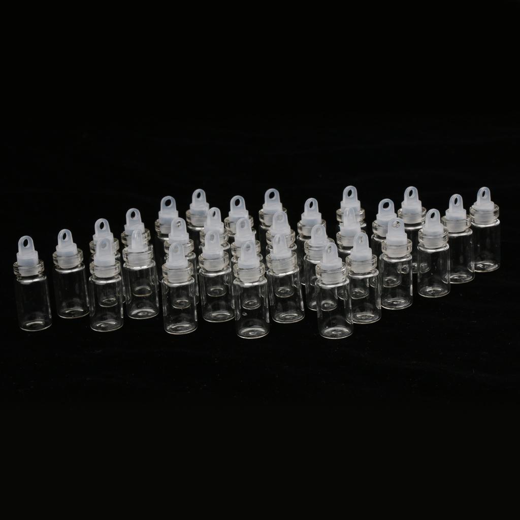 30 Miếng Mini Clear Glass Lọ Tinh Dầu Chai Trang Trí DIY