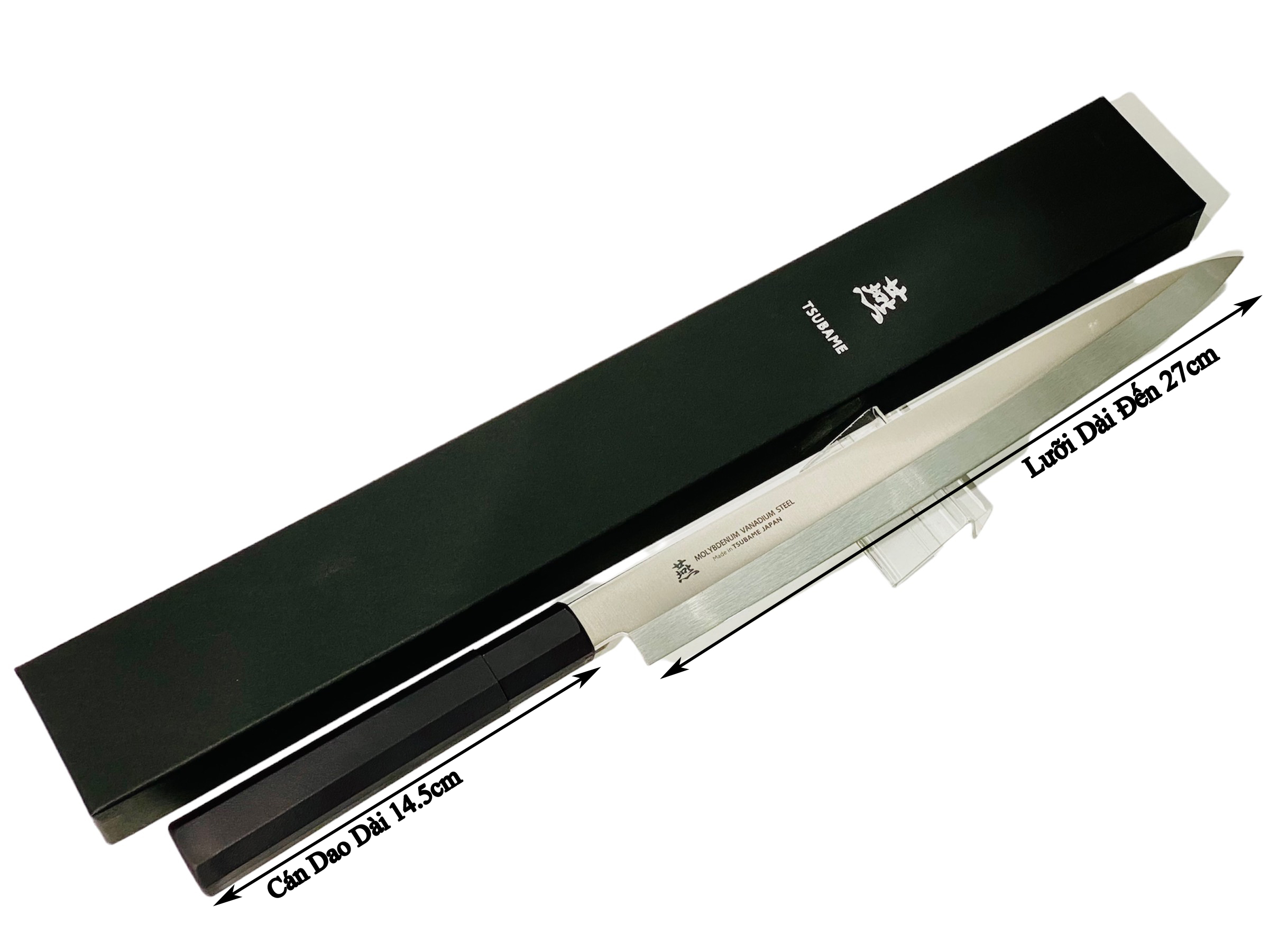 Dao Bếp Nhật Cao Cấp KATAOKA W-1121 Sashimi 270mm - Lưỡi Thép Molybdenum-Vanadium - TsubameSanjo Japan Shop