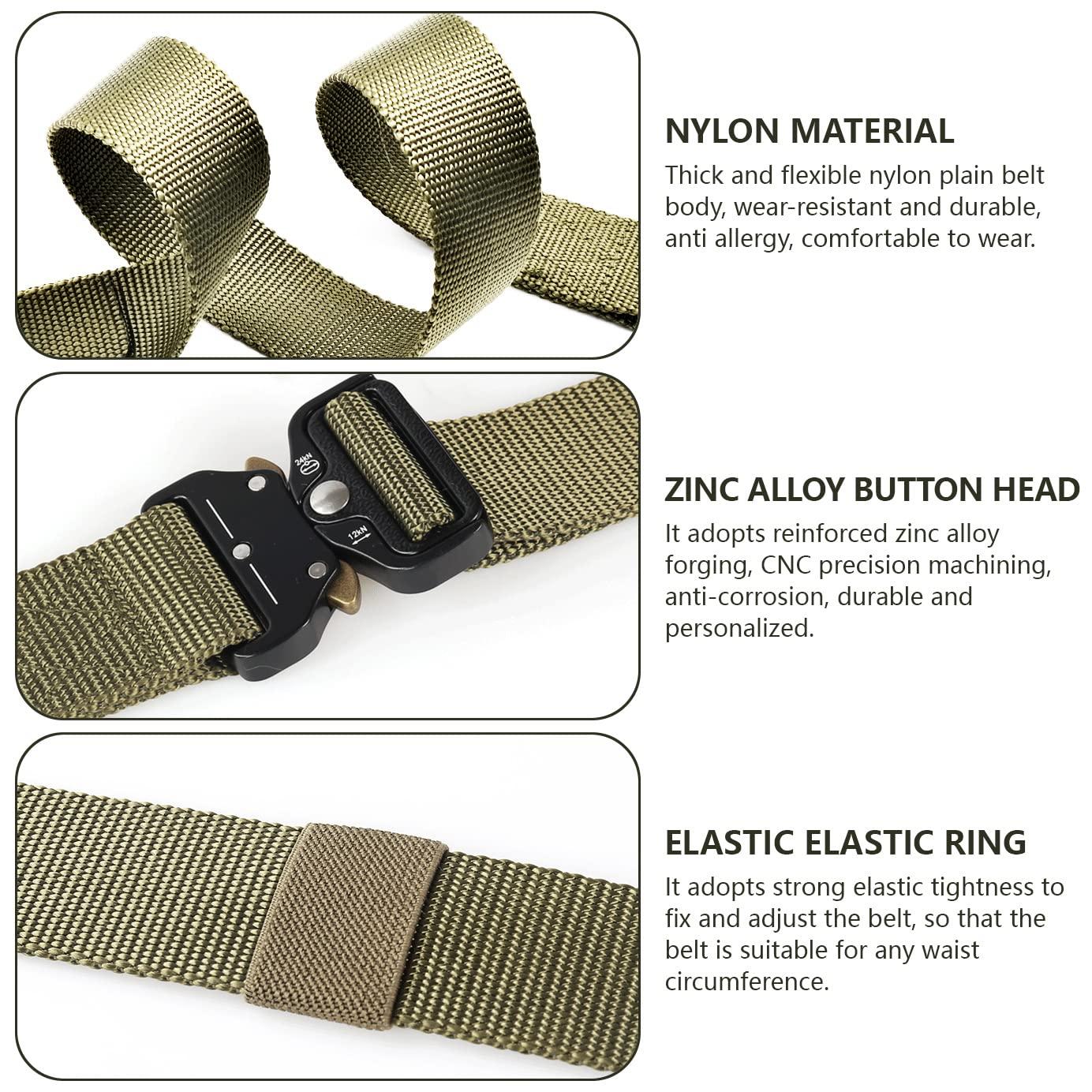 Chiến Thuật Phong Cách Quân Đội Hạng Nặng Vải Nylon Dây Lưng Phát Hành Nhanh Khóa Kim Loại Làm Việc Thắt Lưng Làm Việc Ngoài Trời