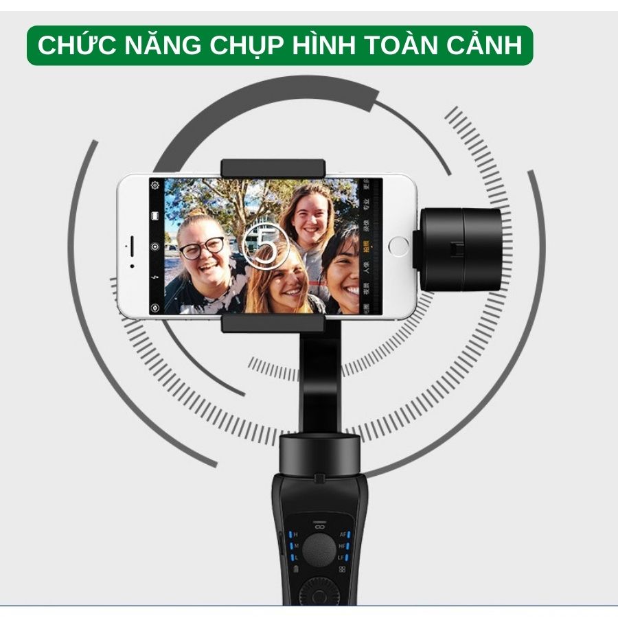 Gimbal chống rung cho điện thoại S5B 3-AXIS - Tay cầm chống rung cực độ, khả năng quay theo vật chủ tốt, pin cao đến 10h