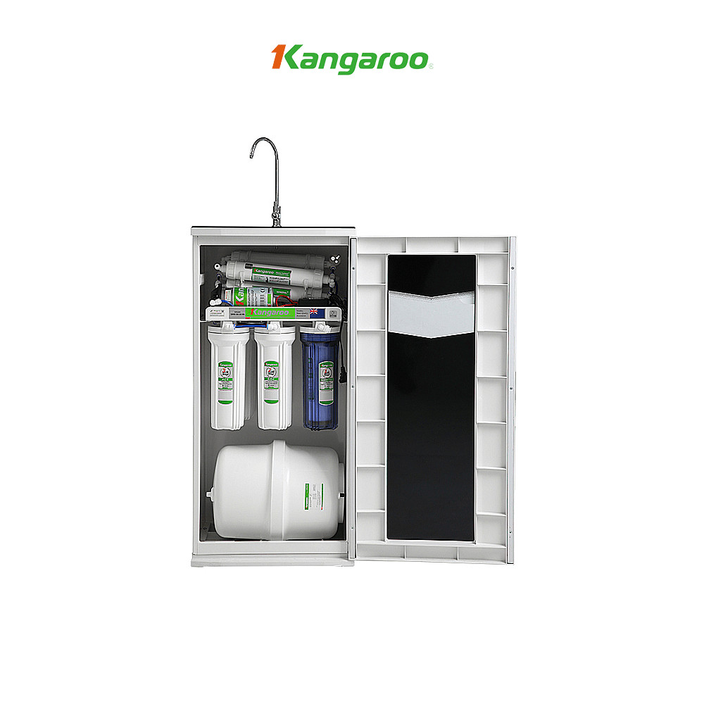 Máy lọc nước Hydrogen Kangaroo Superstyrene RO 10 lõi vỏ tủ VTU màu đen KG10G5 - Hàng chính hãng