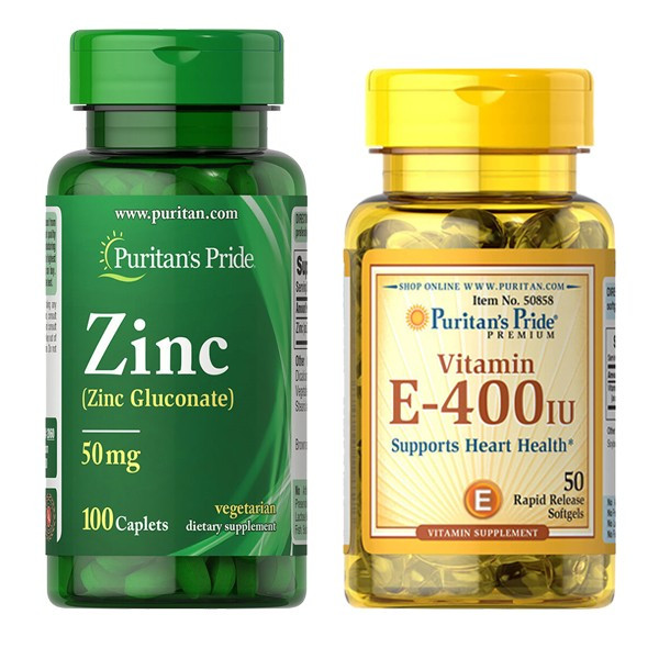 Combo Thực Phẩm Chức Năng bổ sung kẽm Zinc và vitamin E