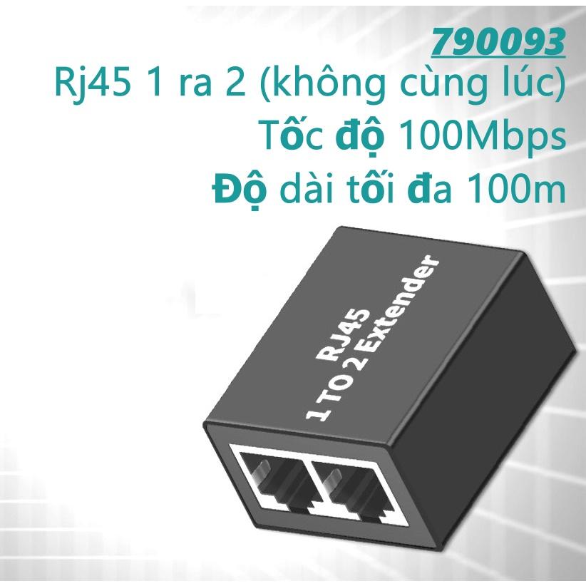 Bộ chia cáp mạng Ethernet cổng rj45 từ 1 ra 2 cổng không cần nguồn 790093 - Hồ Phạm