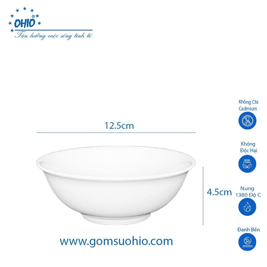 Tô Loe 13cm Sứ Trắng OHIO
